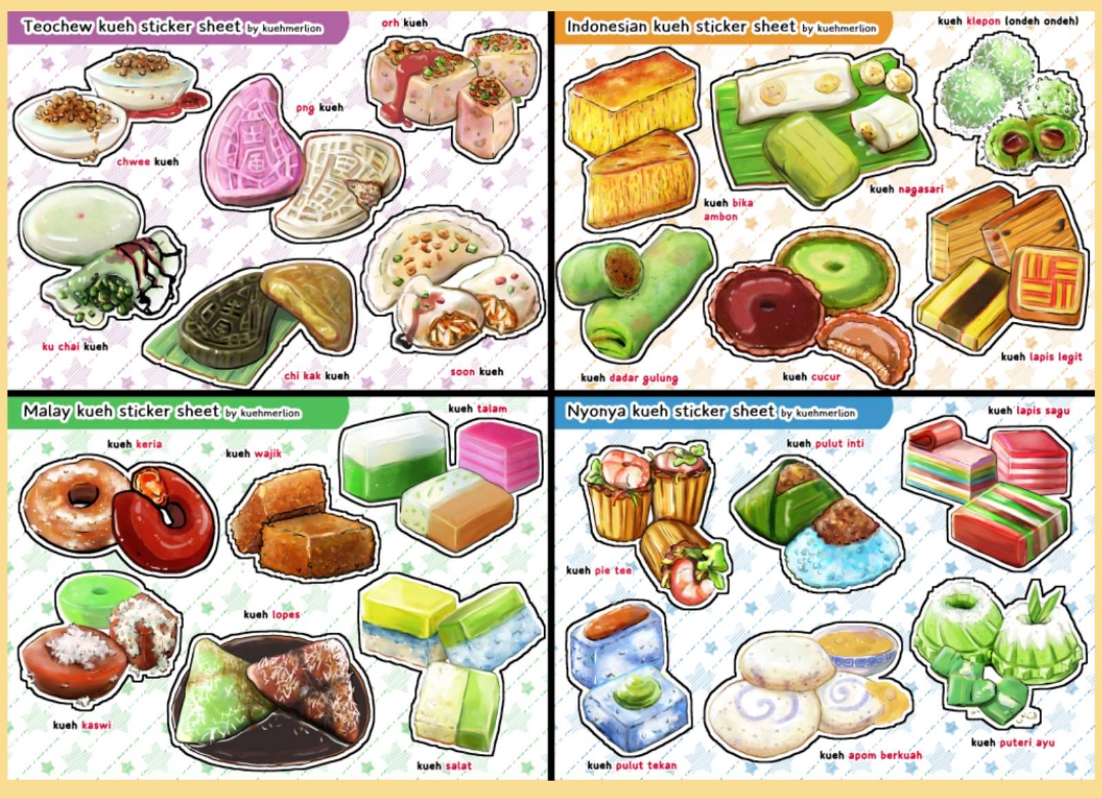 (assorted) Kueh Sticker Sheet