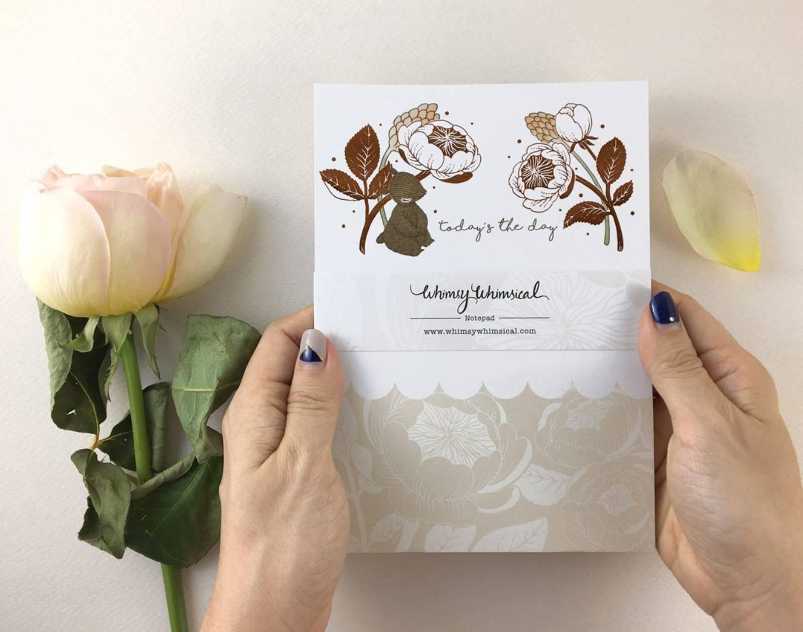 Hedgehog & King Protea - Copper Foil Notepad | Botanical Collection