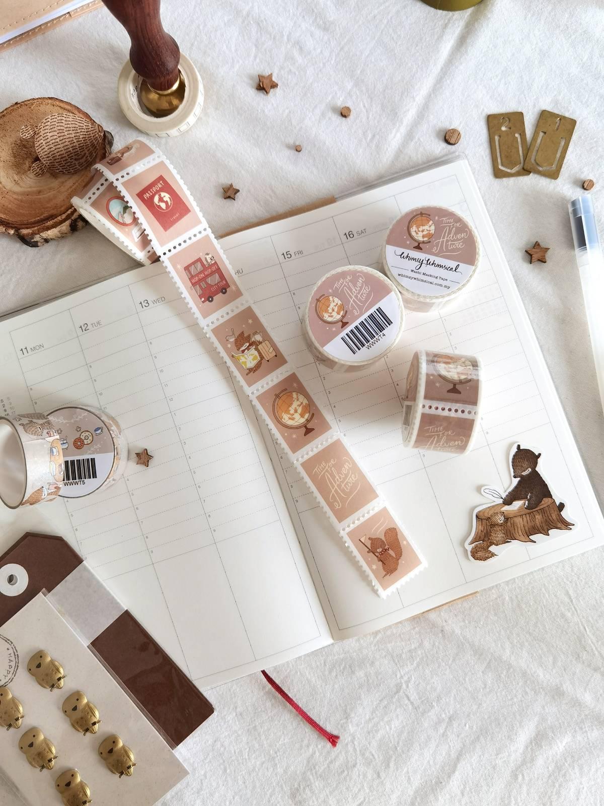 Time For Adventure - Travel Stamp Washi Tape