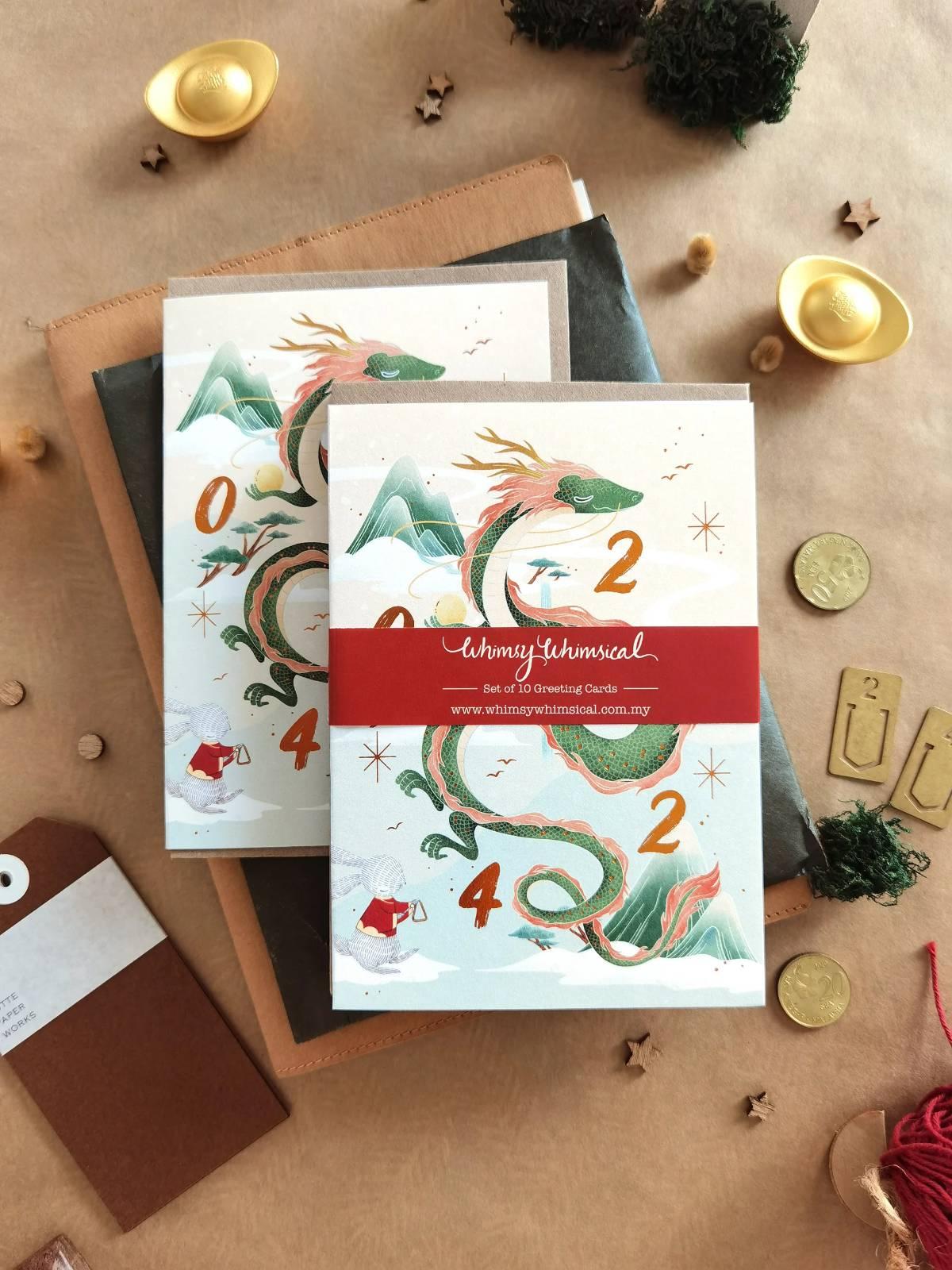 Special Edition CNY Card - Dragon Year 2024 - Copper Foil Greeting Card