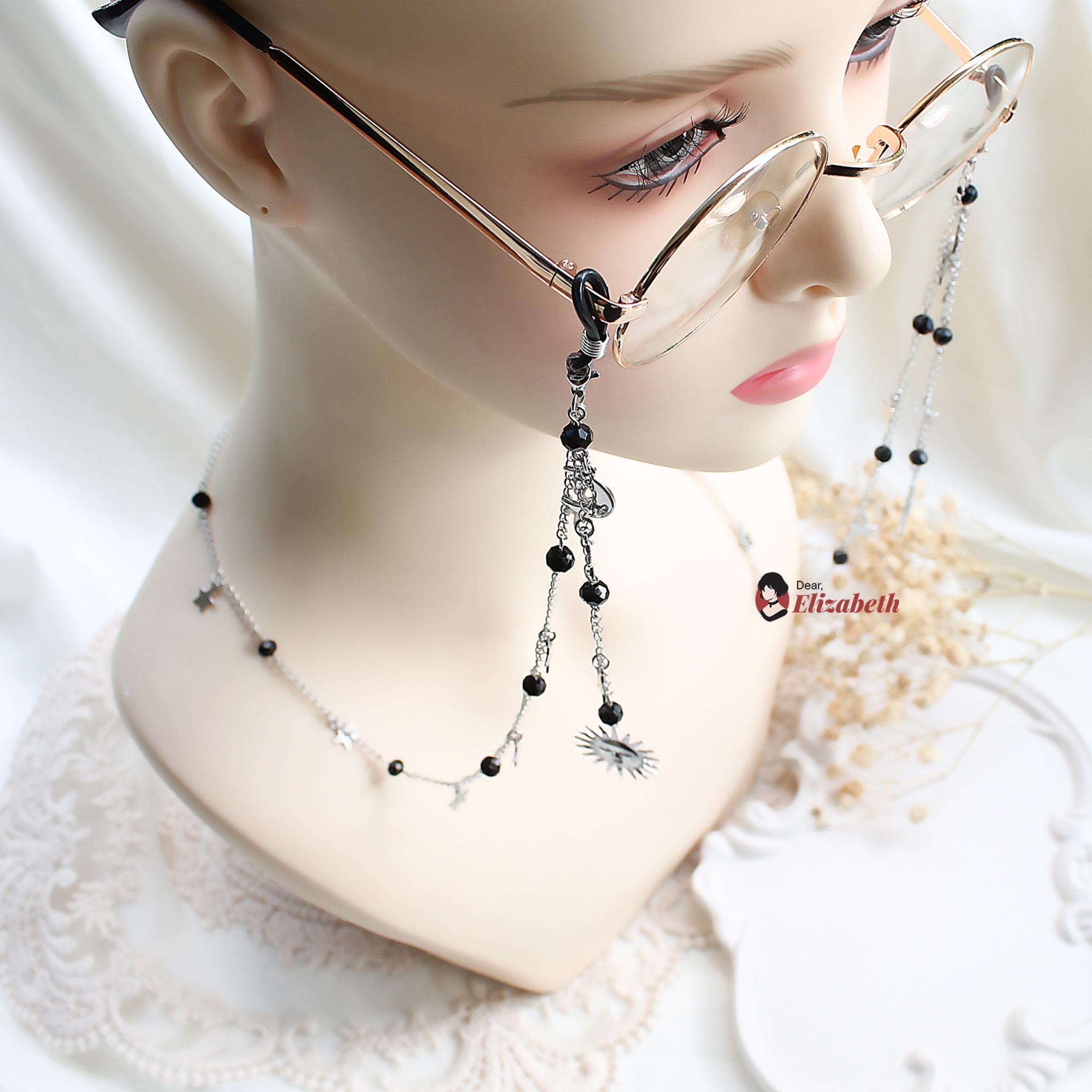 Esmeralda Black Cosmic Eyeglass Lanyard