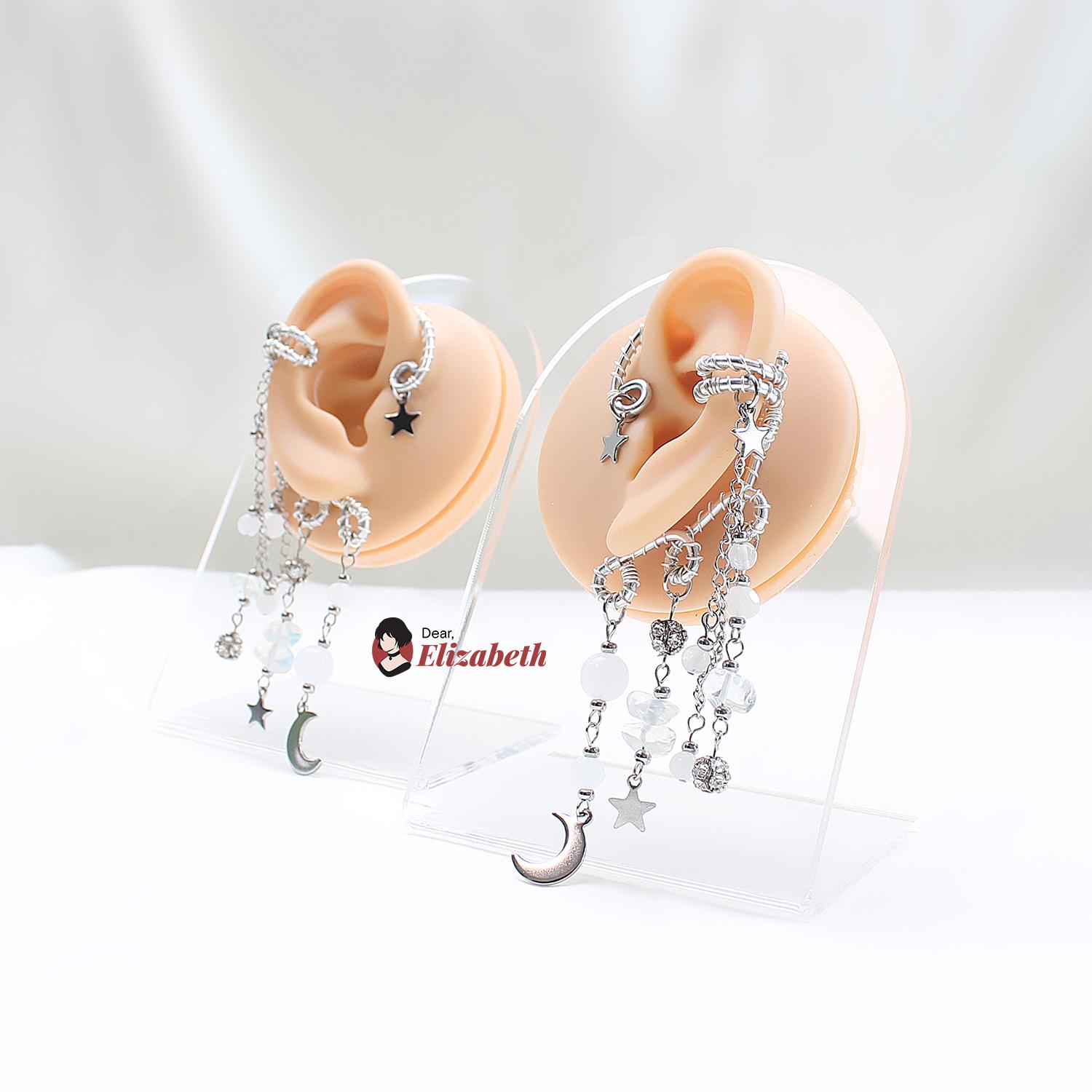 Sylvia Astral Cosmic Silver Ear Cuff