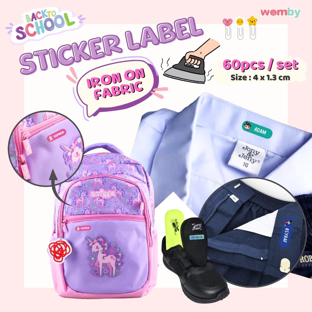 Iron On Fabric Label Sticker Name | Sticker Nama mudah lekat pada baju