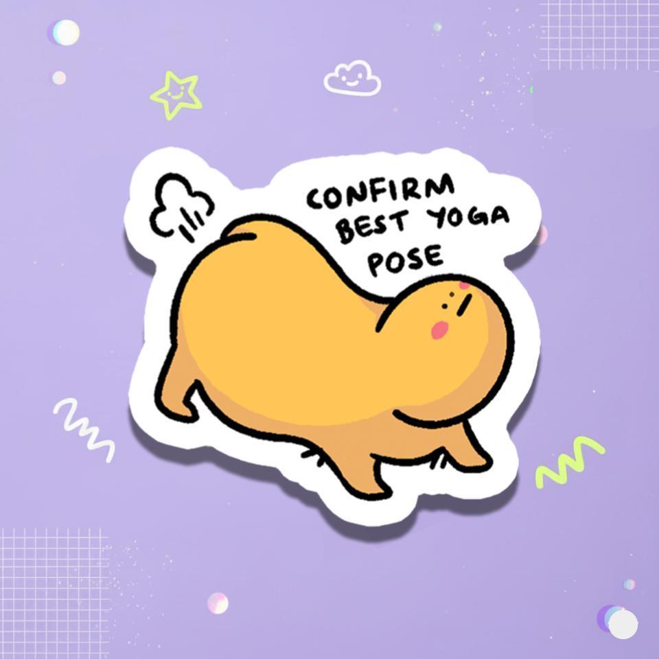 Longnach Sticker - Best yoga pose