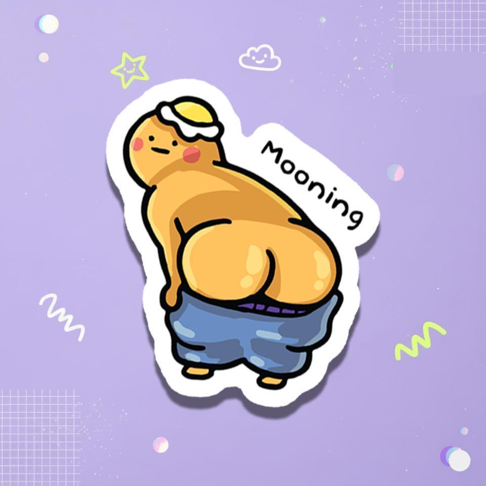 Longnach Sticker - Mooning