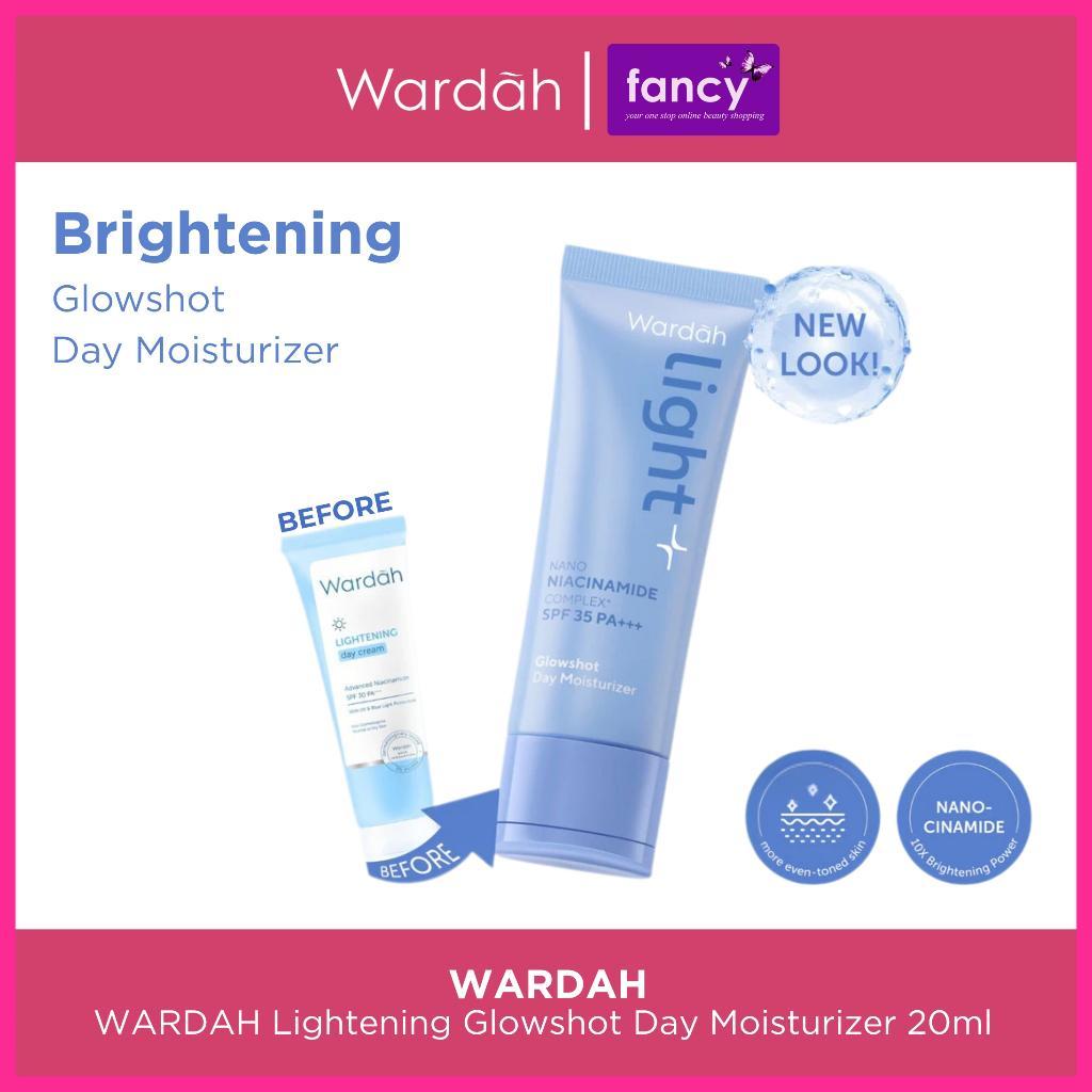 WARDAH Lightening Glowshot Day Moisturizer SPF 35 PA+++ 20ml | Light+ Cream Niacinamide Brightening Moisturizer Pemutih Wajah F…