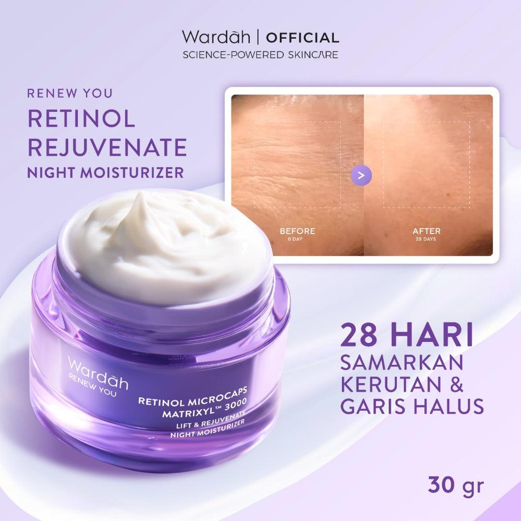 WARDAH Renew You Retinol Microcaps Matrixyl 3000 Lift & Rejuvenate Night Moisturizer - Skincare