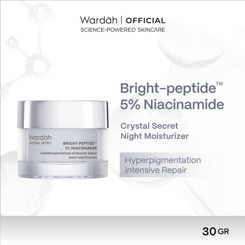 WARDAH Crystal Secret Bright-Peptide™ 5% Niacinamide Hyperpigmentation Expert Night Moisturizer (crystal secret night cream unt…