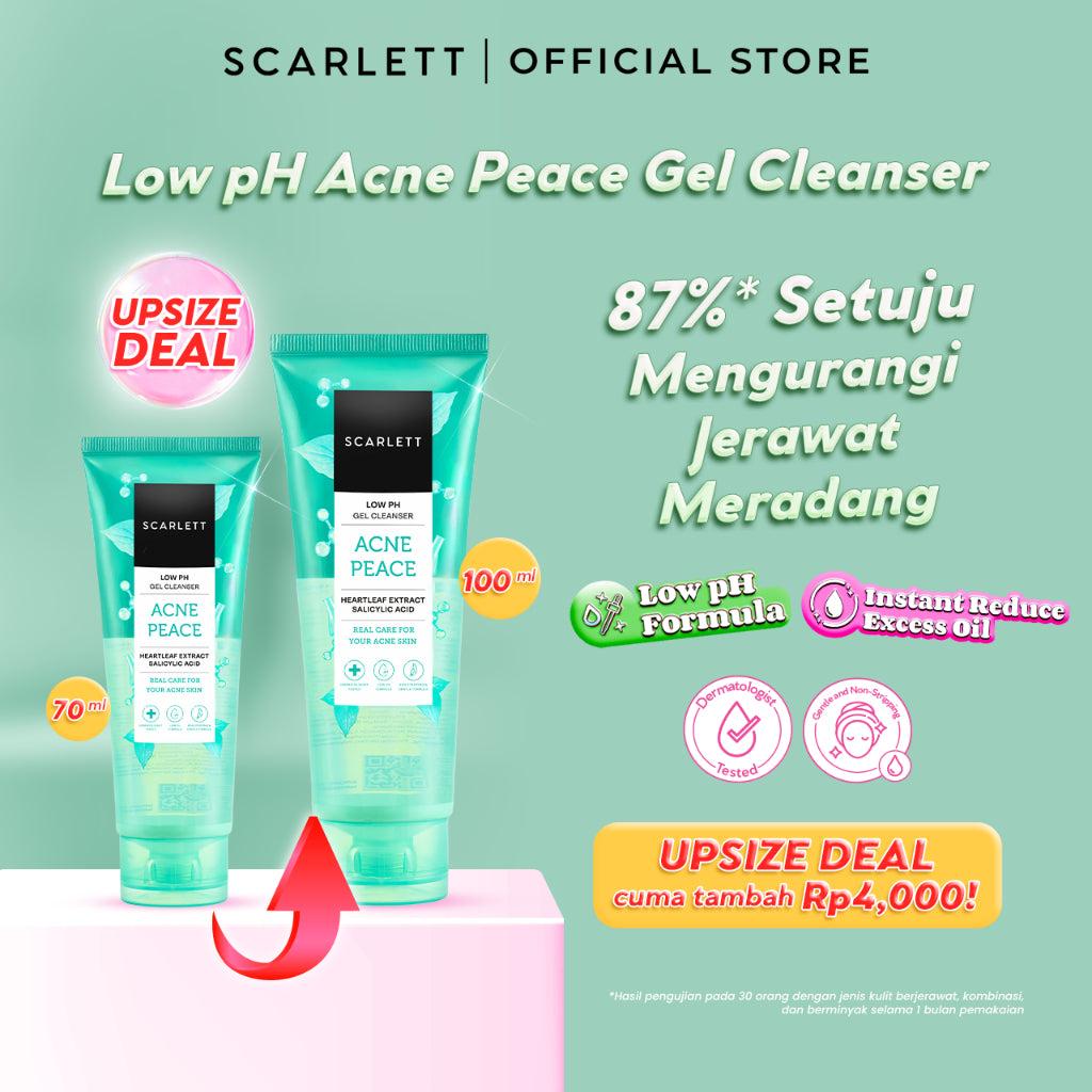 SCARLETT Low pH Acne Peace Gel Cleanser-Facial Wash Gentle Sabun Cuci Muka Low pH, Kulit Tidak Ketarik, Basic Skincare Anti Jer…