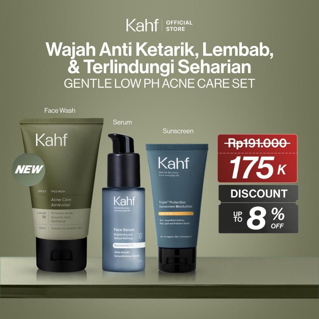 [KAHF BUNDLE 3IN1 PAKET PERAWATAN WAJAH : WAJAH ANTI KETARIK, LEMBAB, & TERLINDUNGI SEHARIAN] Paket Face Care Expert Complete K…
