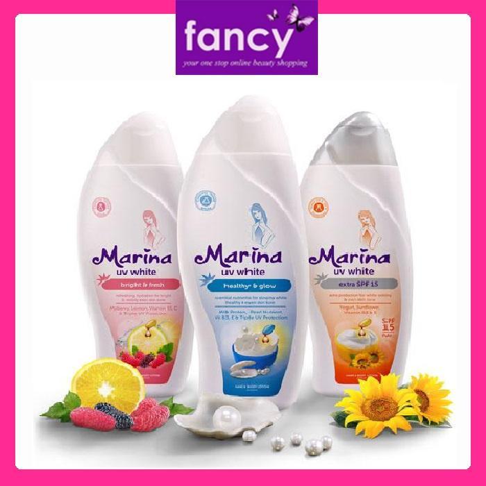 Marina Hand Body Lotion cerah UV White / Total Care 185 ml Kemasan BESAR