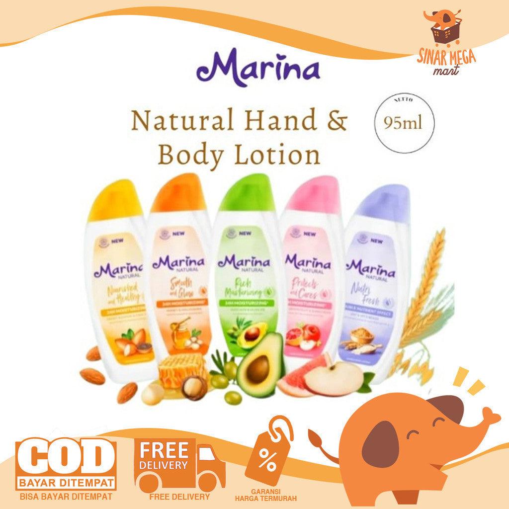Marina Natural Hand and Body Lotion 75+19ml - Pelembab Perawatan Kulit Tubuh Ukuran Kecil
