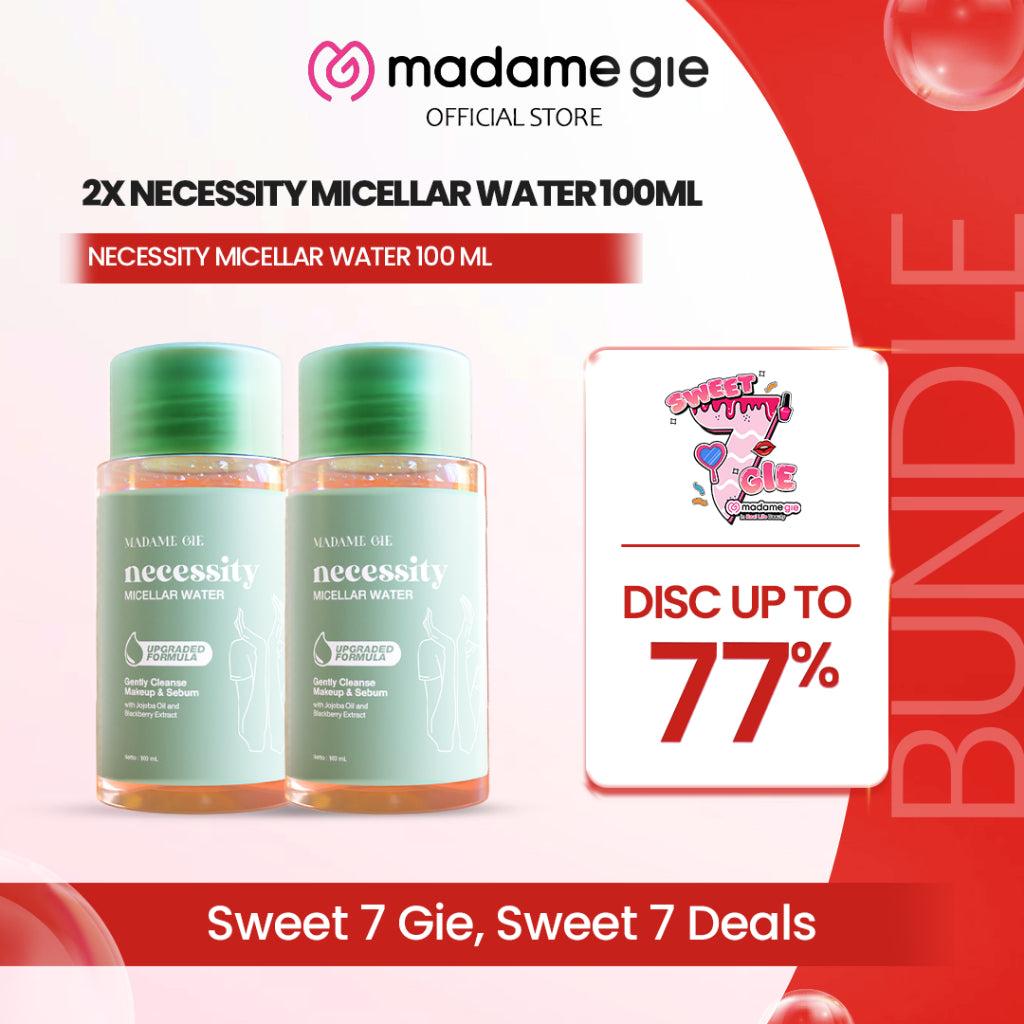 2X Madame Gie Nescessity Gentle Wash Micellar Water 01 100ml � Pembersih Wajah Makeup Remover Travel Size & All Skin Type | Men…
