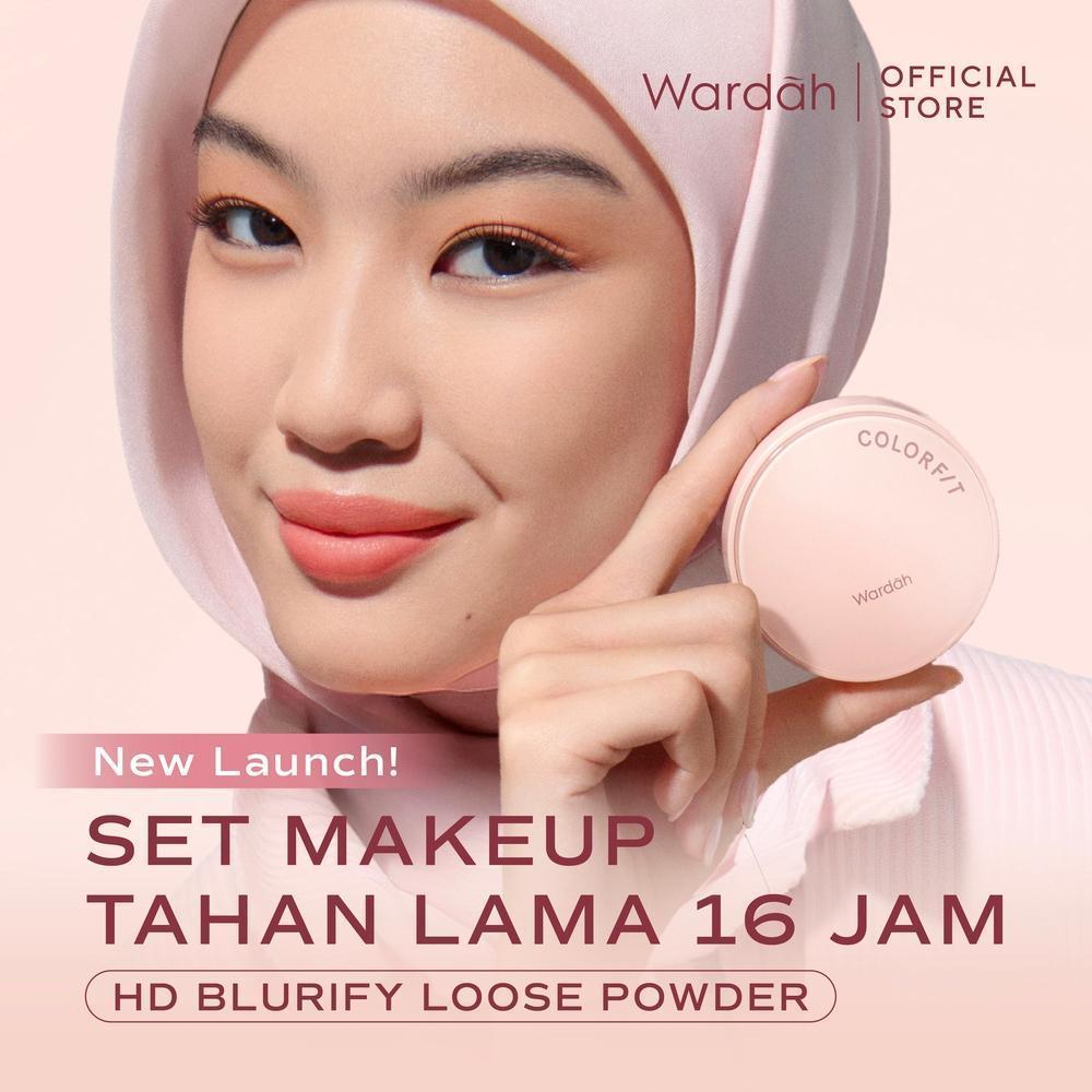 WARDAH Colorfit HD Blurify Loose Powder 43W Golden Sand - Bedak Tabur Tahan Lama, Halal, Non Acnegenic, Non Comedogenic, Dermat…