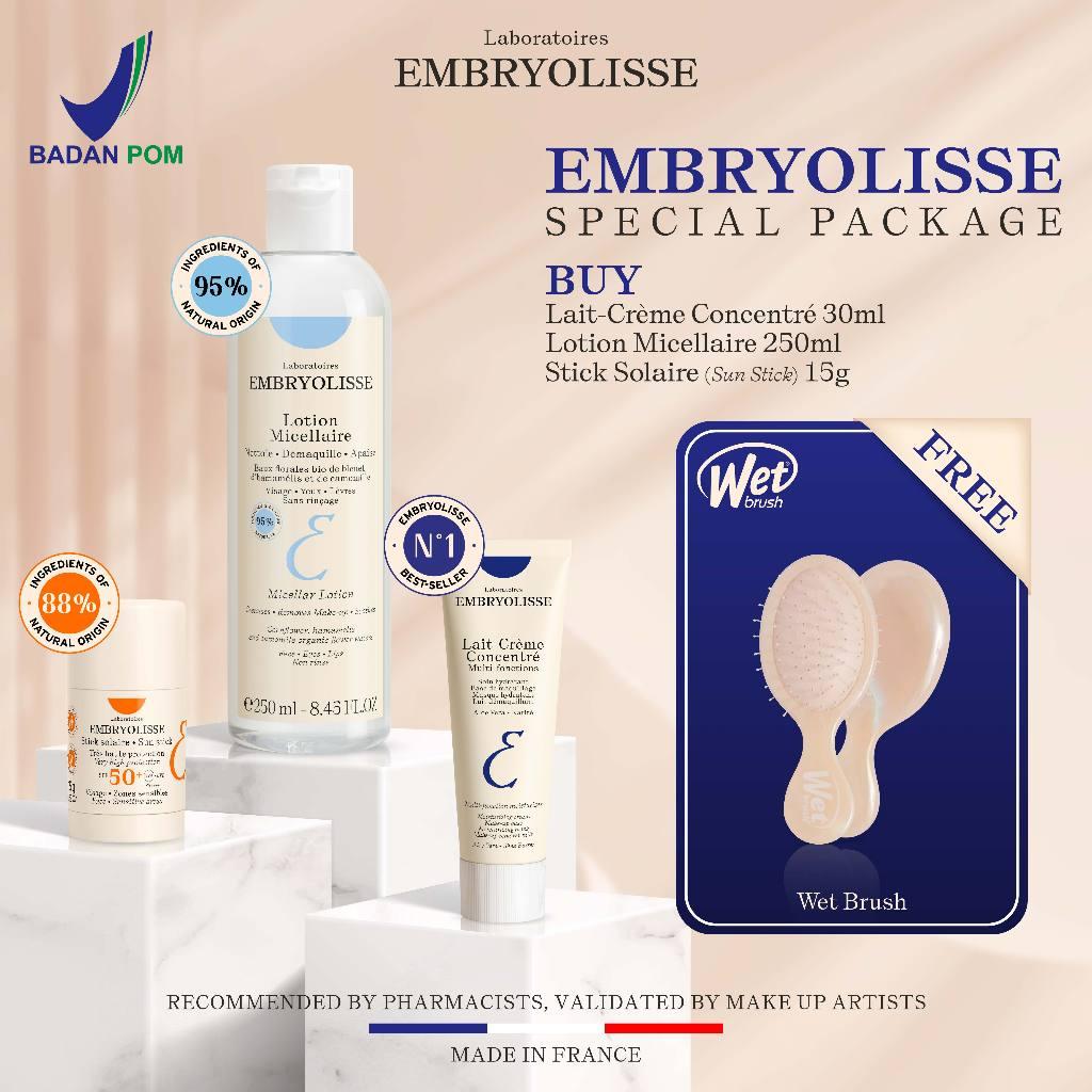 Embryolisse Special Package - Lait-Creme Concentre 30ml Miracle Cream 6 IN 1 Pelembab Moisturizer Wajah / Sun Stick / Micellar…