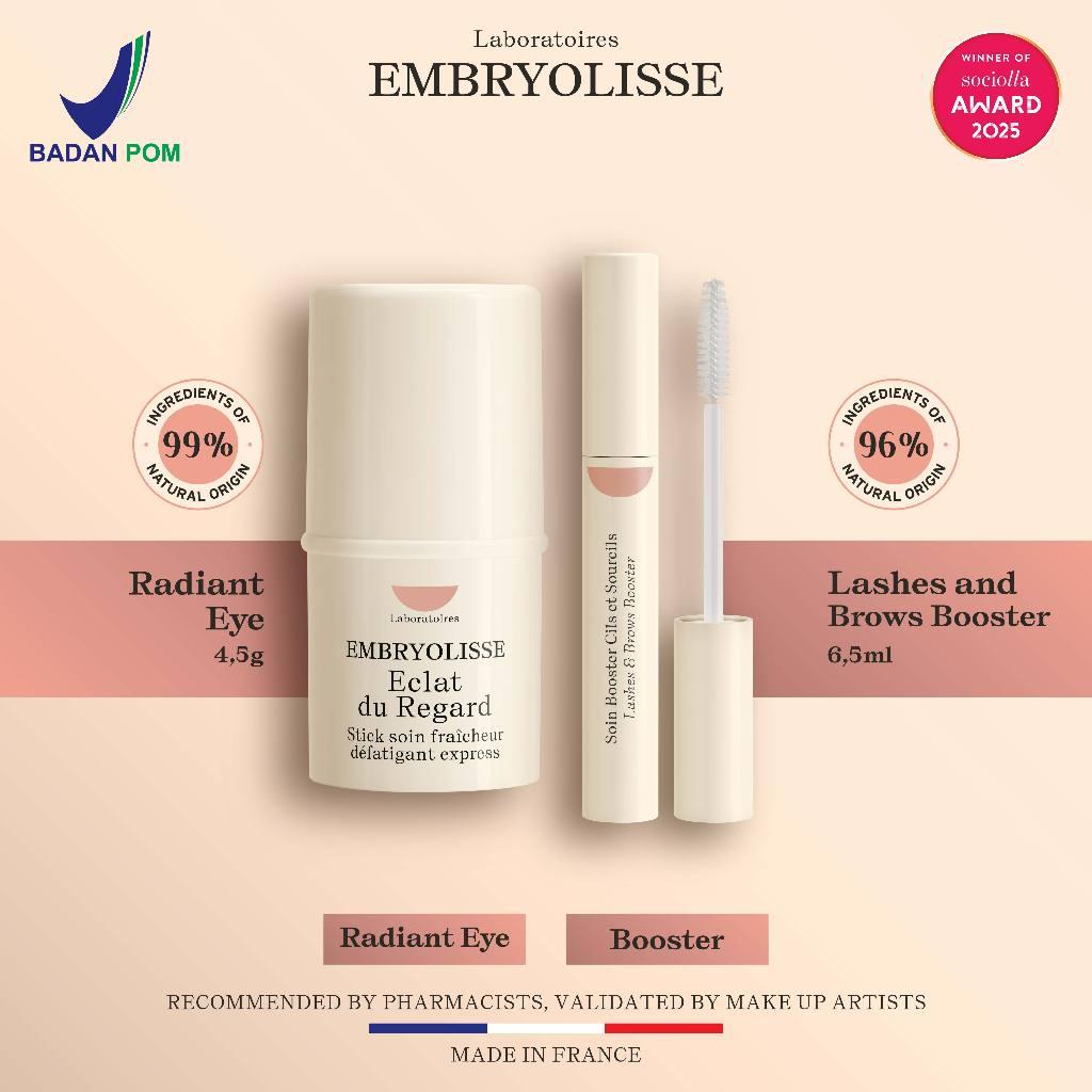 Embryolisse Clearance Sale Bundling Radiant Eye Kontur Mata + Lashes Brows Booster Serum Bulu Mata