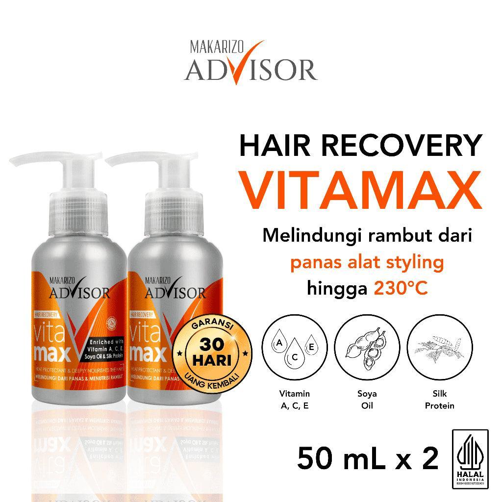 PAKET ISI 2 - Makarizo Advisor Hair Recovery Vitamax 50mL - Vitamin Rambut / Serum Rambut