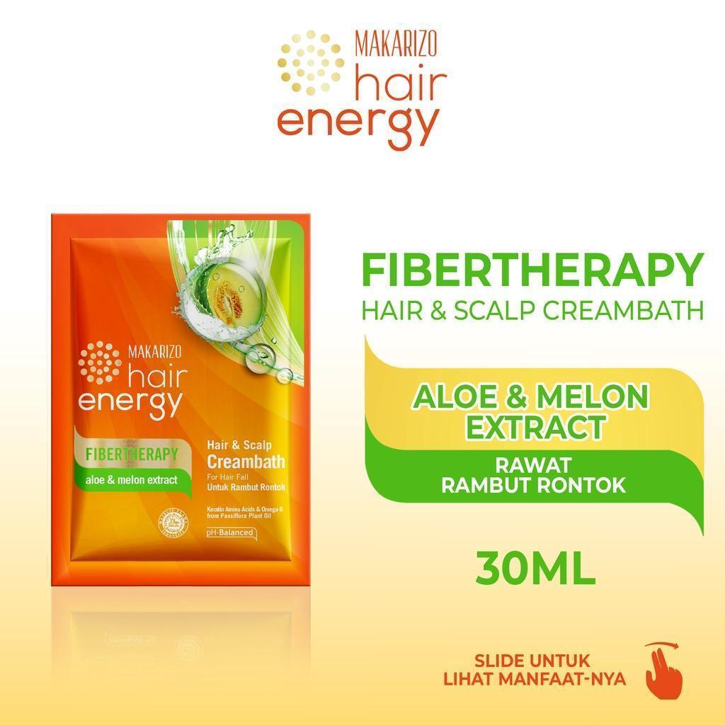 Makarizo Hair Energy Fibertherapy Hair & Scalp Creambath Aloe & Melon 30 mL (FREE)