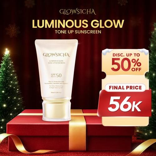 Glowsicha - Luminous Glow Tone Up Sunscreen SPF 50 PA+++ Sunscreen Ringan Dengan Niacinamide Tidak lengket dikulit SS Sunblock…