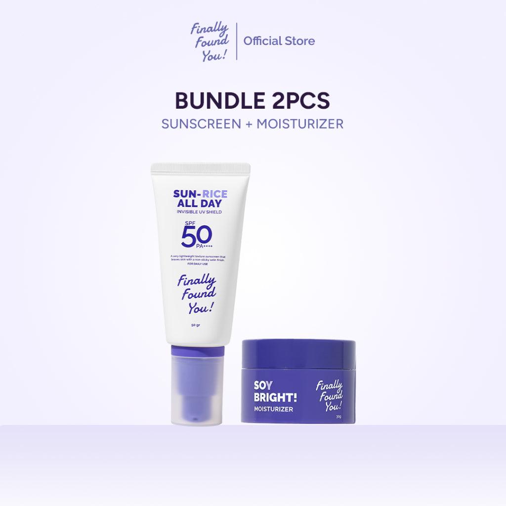 Finally Found You! BUNDLE SOY Bright! Moisturizer 30gr & SUN-RICE ALL DAY Invisible UV Shield 50ml