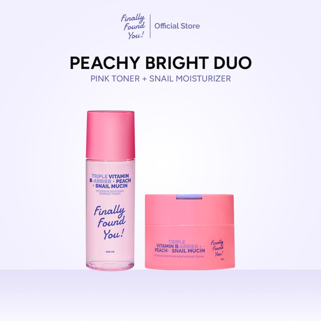 Finally Found You! Bright Balance Kit : Triple Vitamin B-Arrier + Peach + Snail Mucin Intensive Soothing Essence Toner 100mL +…