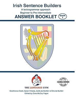 IRISH SENTENCE BUILDERS - B to Pre - ANSWER BOOK: Sentence Builder