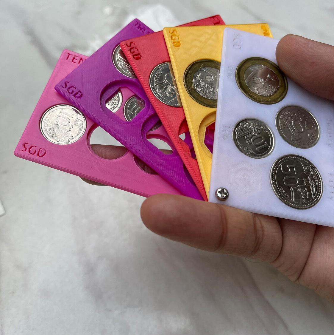 Coin Lapis: friction fit adaptive coin holder for Singapore coins