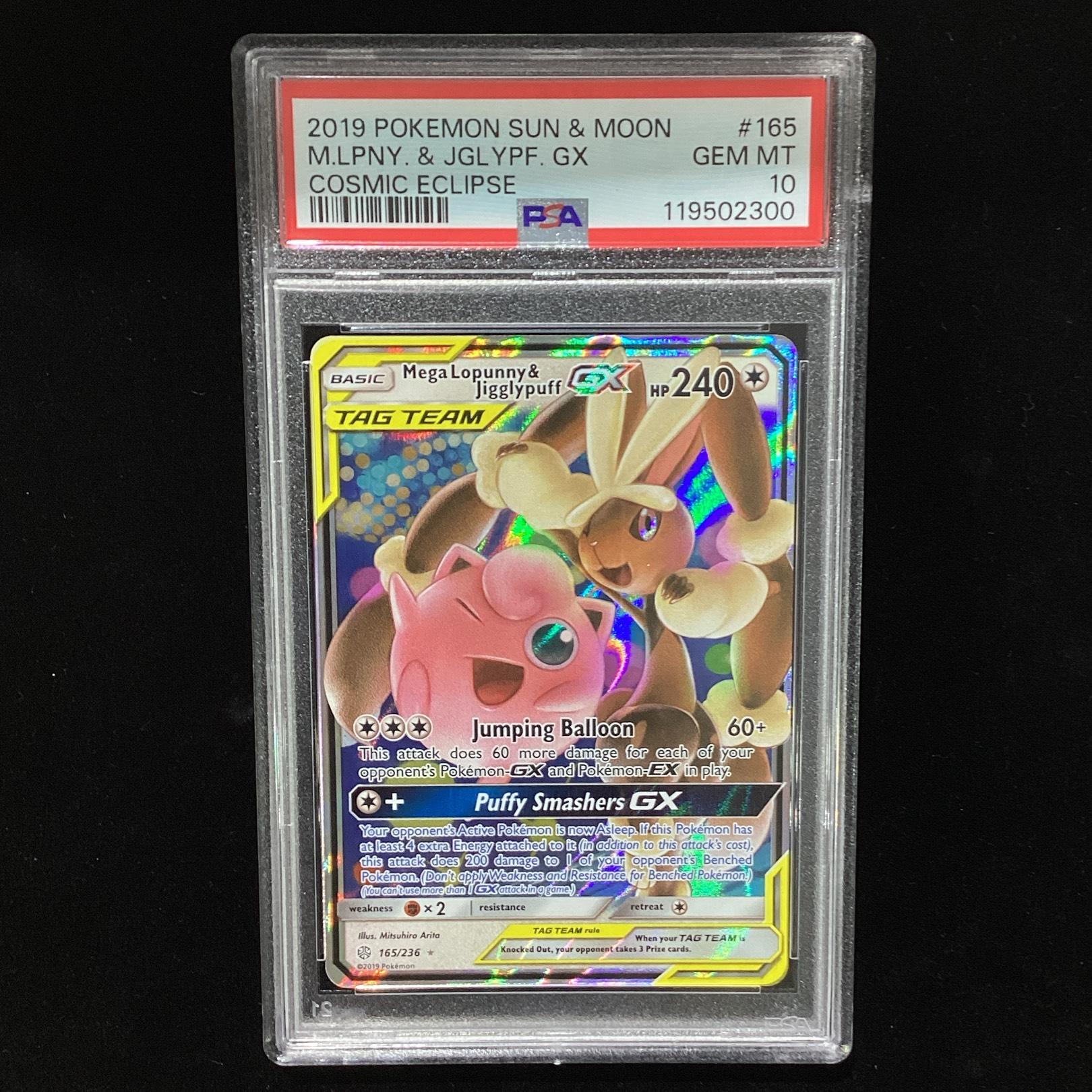 [EN] Mega Lopunny & Jigglypuff GX 2019 PSA 10