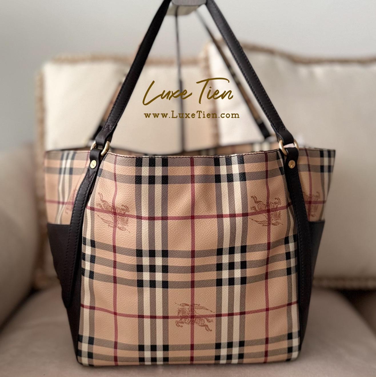 Burberry Haymarket Tote Bag