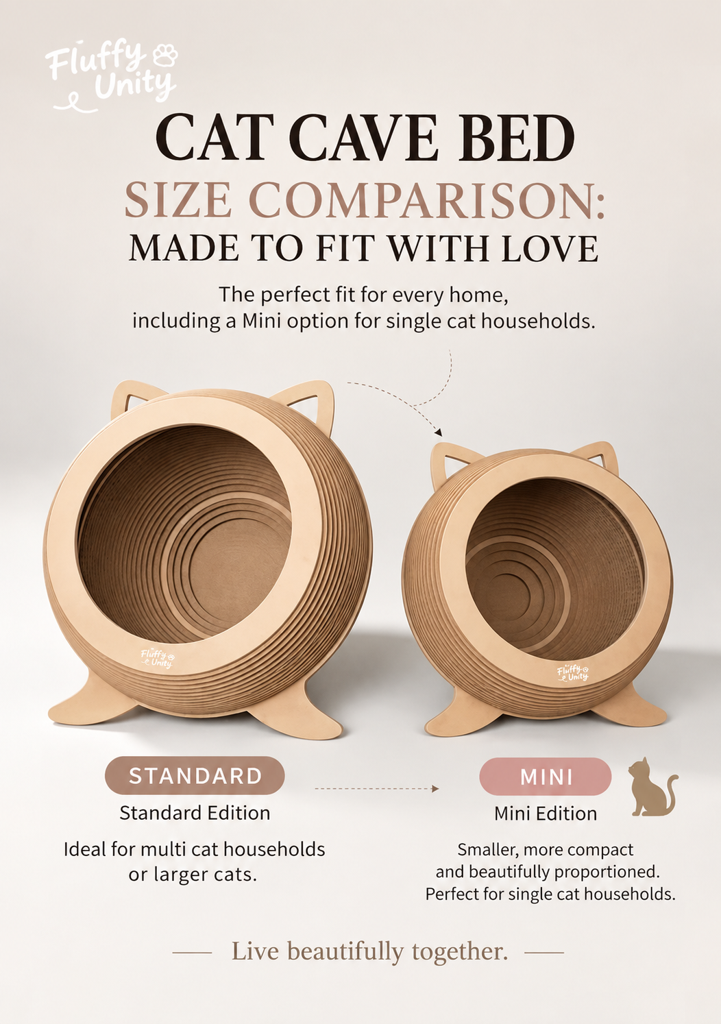 Cat Cave Bed Size Comparison