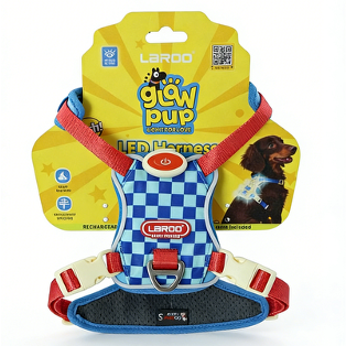 Lemon Ice Blue Plaid LED Harness 1