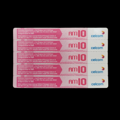 RELOAD CARD - CELCOM RM10 (1PCS)