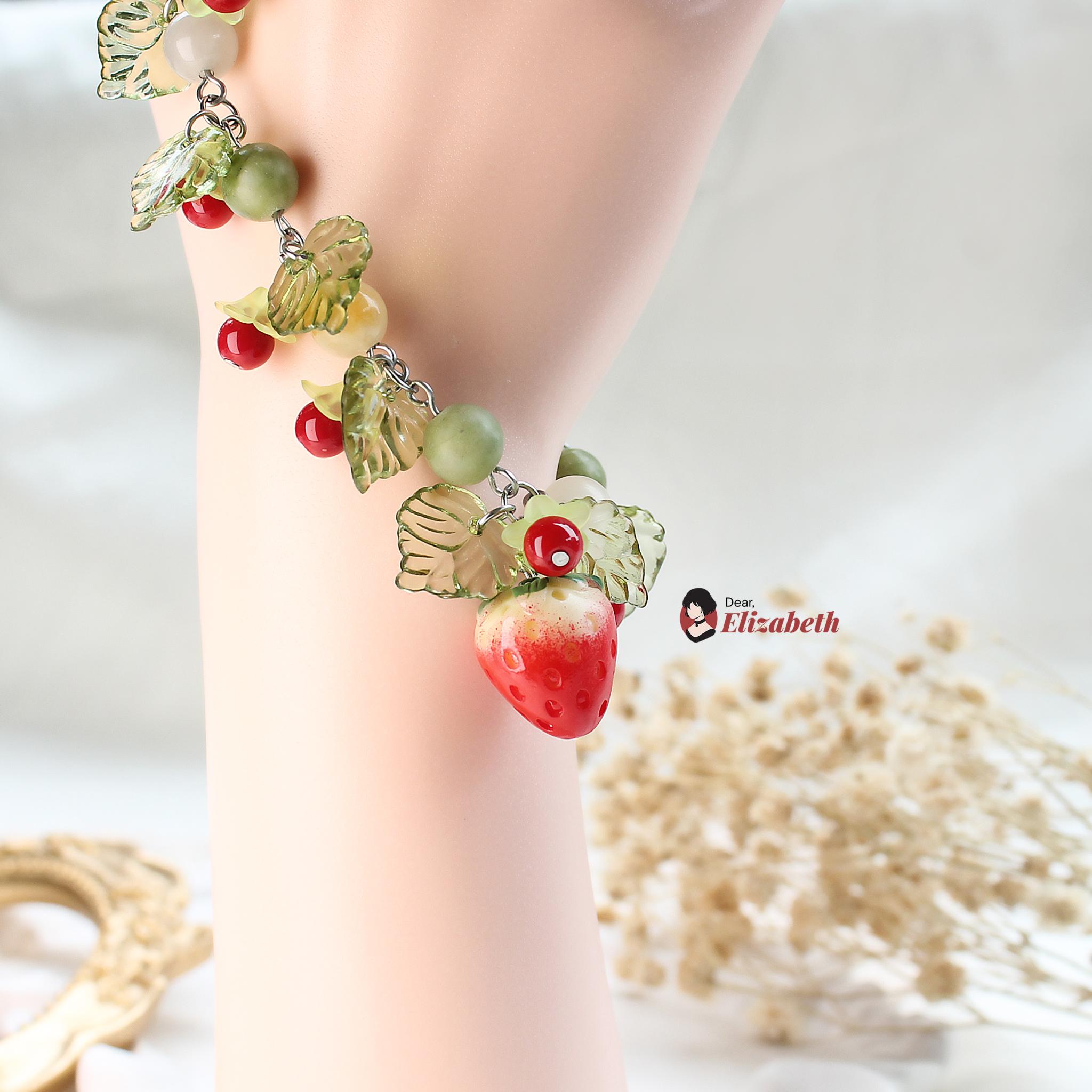 Strawberry Cherry Garden Bracelet-3