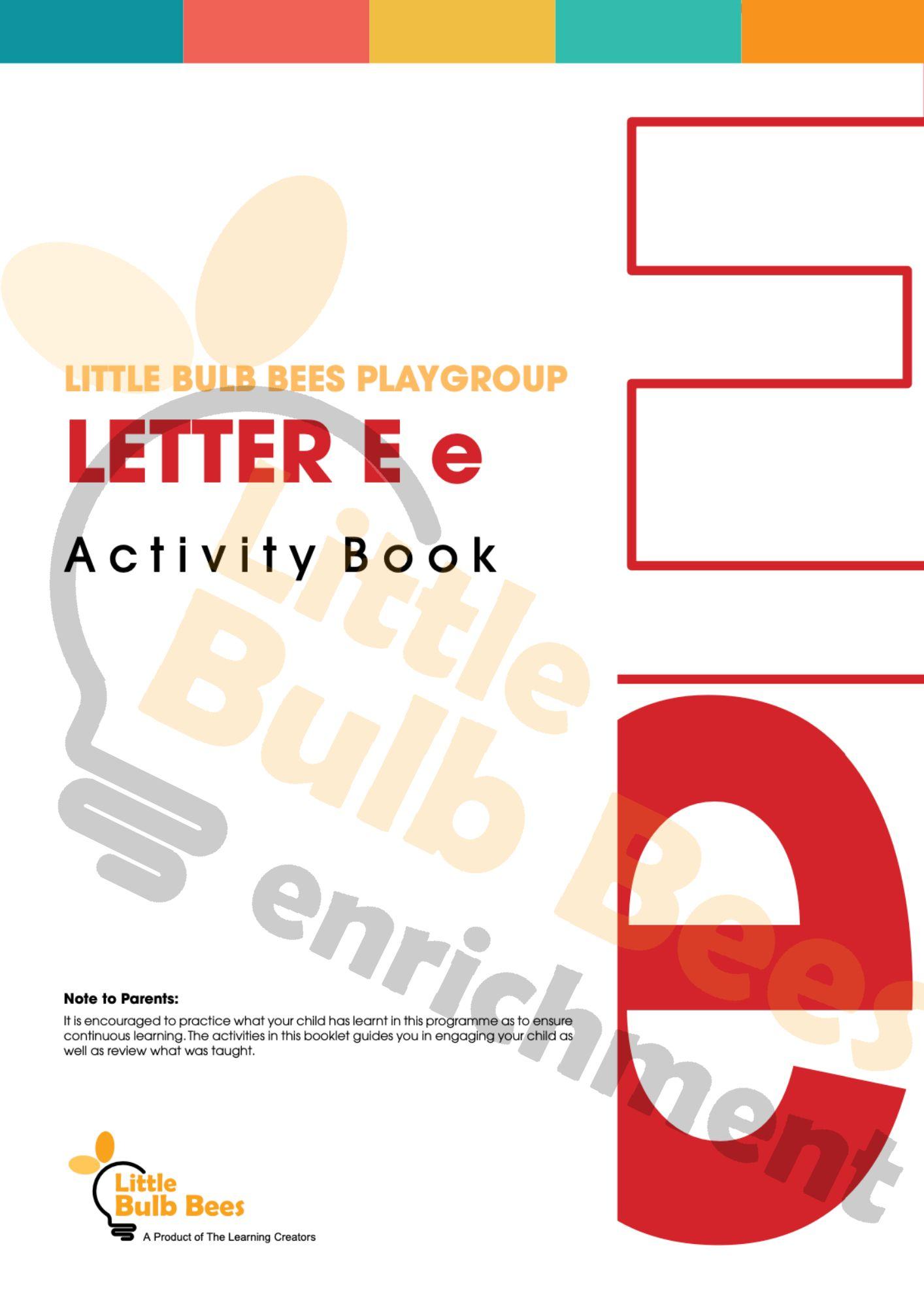 L.E.A.R.N Letter E Activity Book (Printable)
