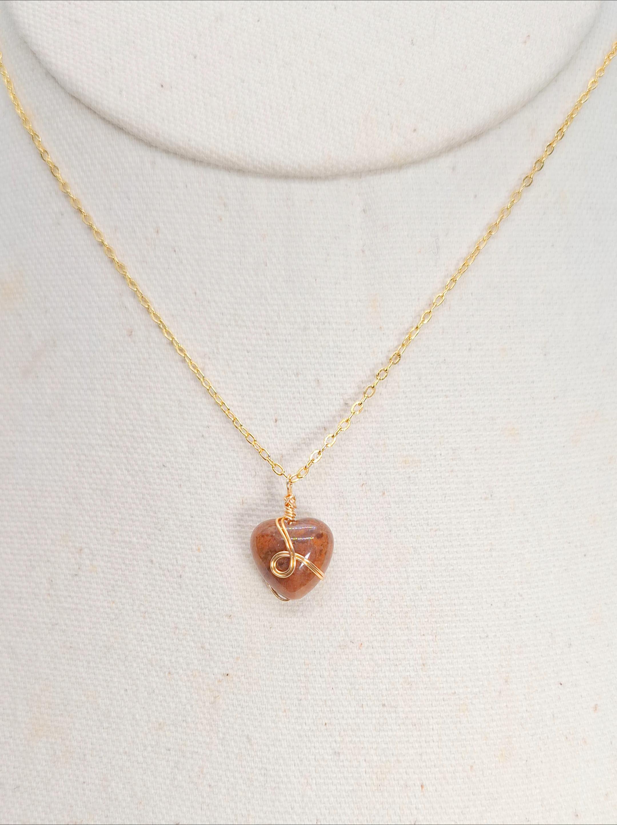 Little Jasper Heart Pendant