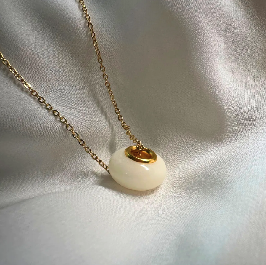 Basic Breast Milk Pearl Shaped Pendant (Gold Plated)