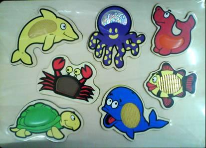 Wooden Sensorial Ocean Animals Puzzle