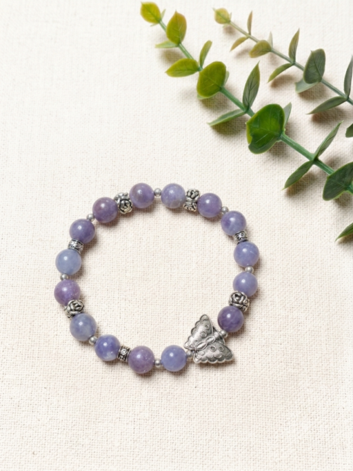 Lepidolite Butterfly Bracelet - image 1