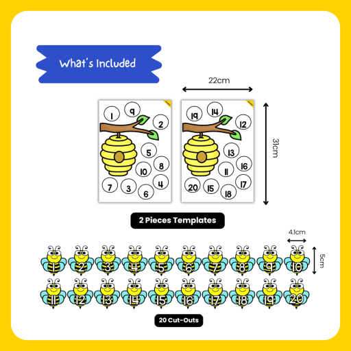 Bee Number Matching from 1 to 20 - image 2