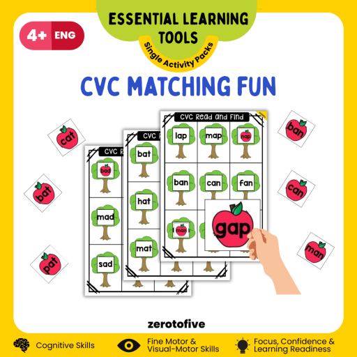 CVC Matching Fun Fruits Themed - image 1