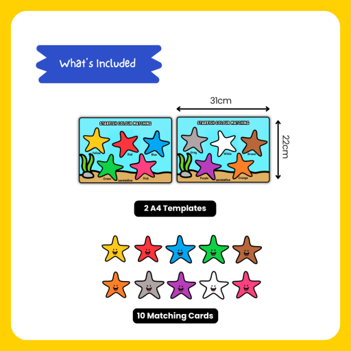 Colours Matching Starfish Themed - image 2