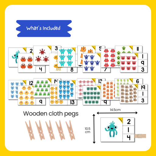 Monster Themed Count and Clip Cards from 1 to 20 - image 2