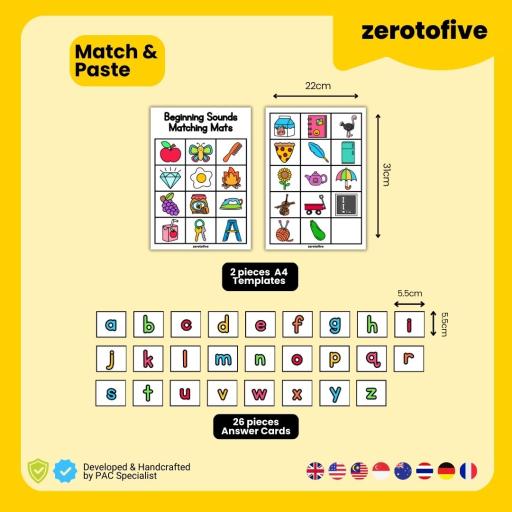 Beginning Sounds Matching Mats - image 2