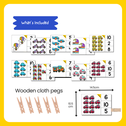 Transportation Themed Count and Clip Cards from 1 to 10 - image 2