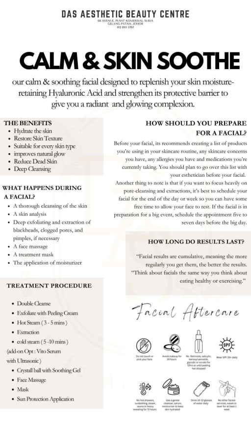 CALM & SKIN SOOTHE FACIAL TREATMENT TRIAL - image 1