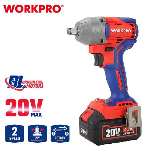 Workpro WP390202 Brushless Impact Wrench Kit - image 3