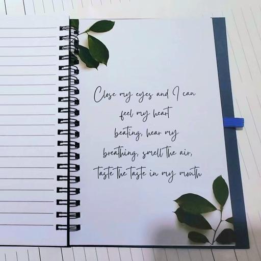 A Clean Minimalist Journal with Inspiring Mindfulness Quote Mindful Message Notebook With Pen - image 4
