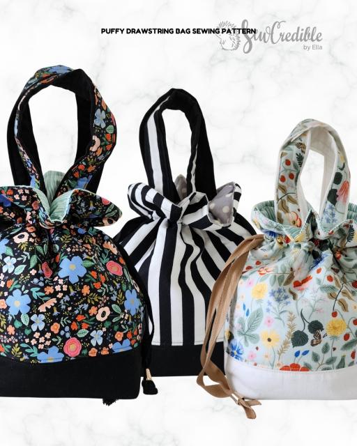 Puffy Drawstring Bag Sewing Pattern - image 2