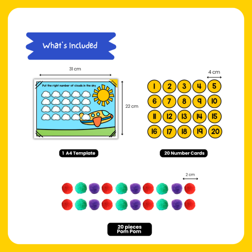 Airplane Cloud Interactive Counting 1 to 20 - image 2