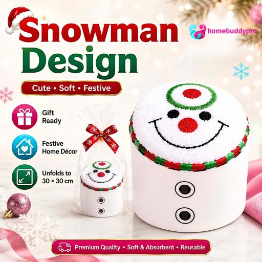 Christmas Theme Cotton Towels Santa Claus Christmas Tree Snowman Xmas Gifts Face Towel Hand Towel - image 4